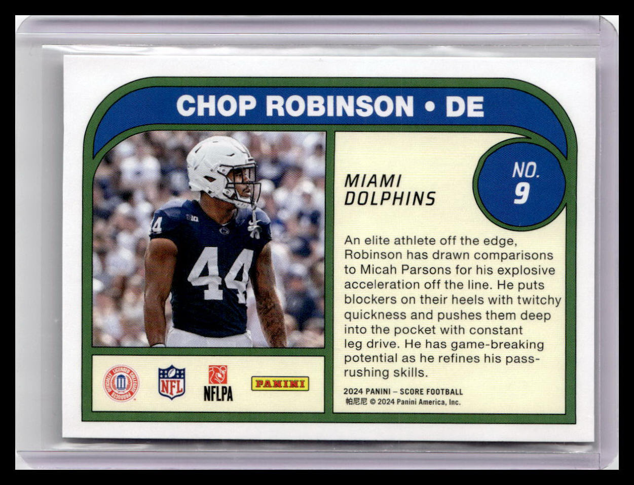 2024 Score #9 Chop Robinson (RC) Protential