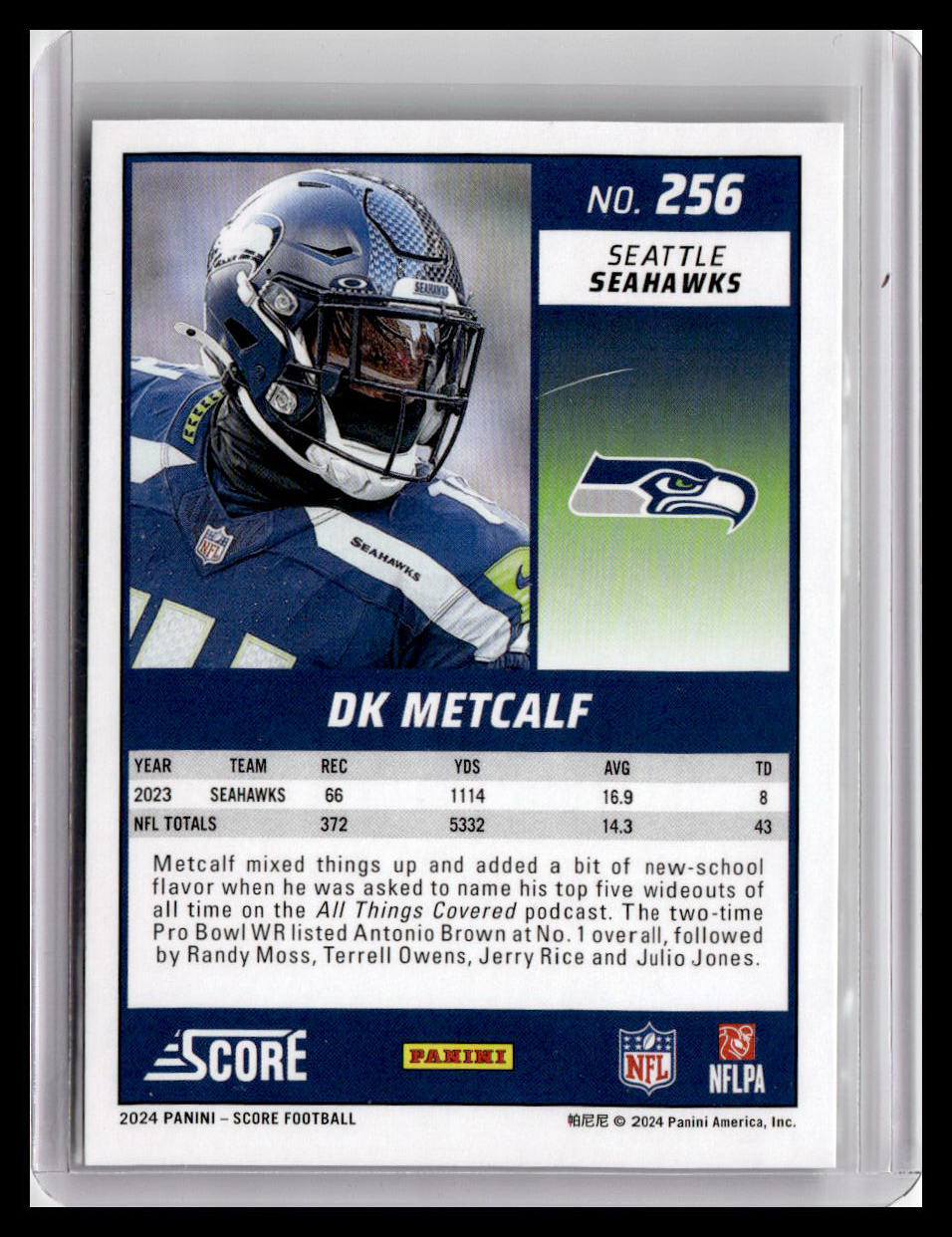 2024 Score #256 DK Metcalf Green