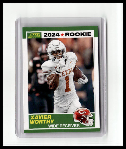 2024 Score #1 Xavier Worthy 35th Anniversary Rookies Red