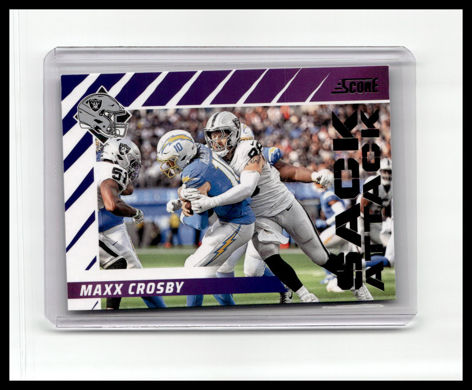 2024 Score #4 Maxx Crosby Sack Attack Purple