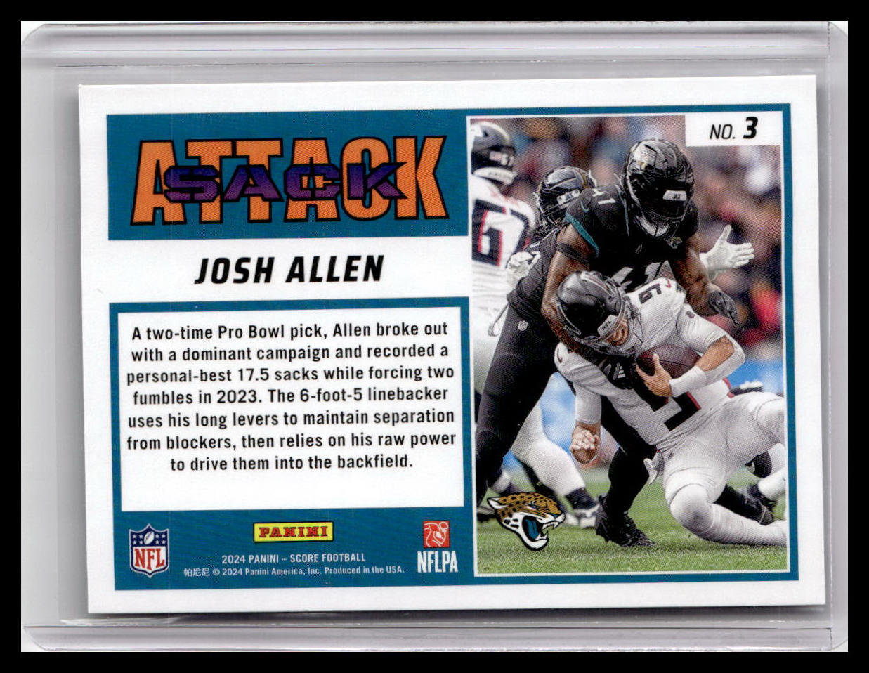 2024 Score #3 Josh Allen Sack Attack