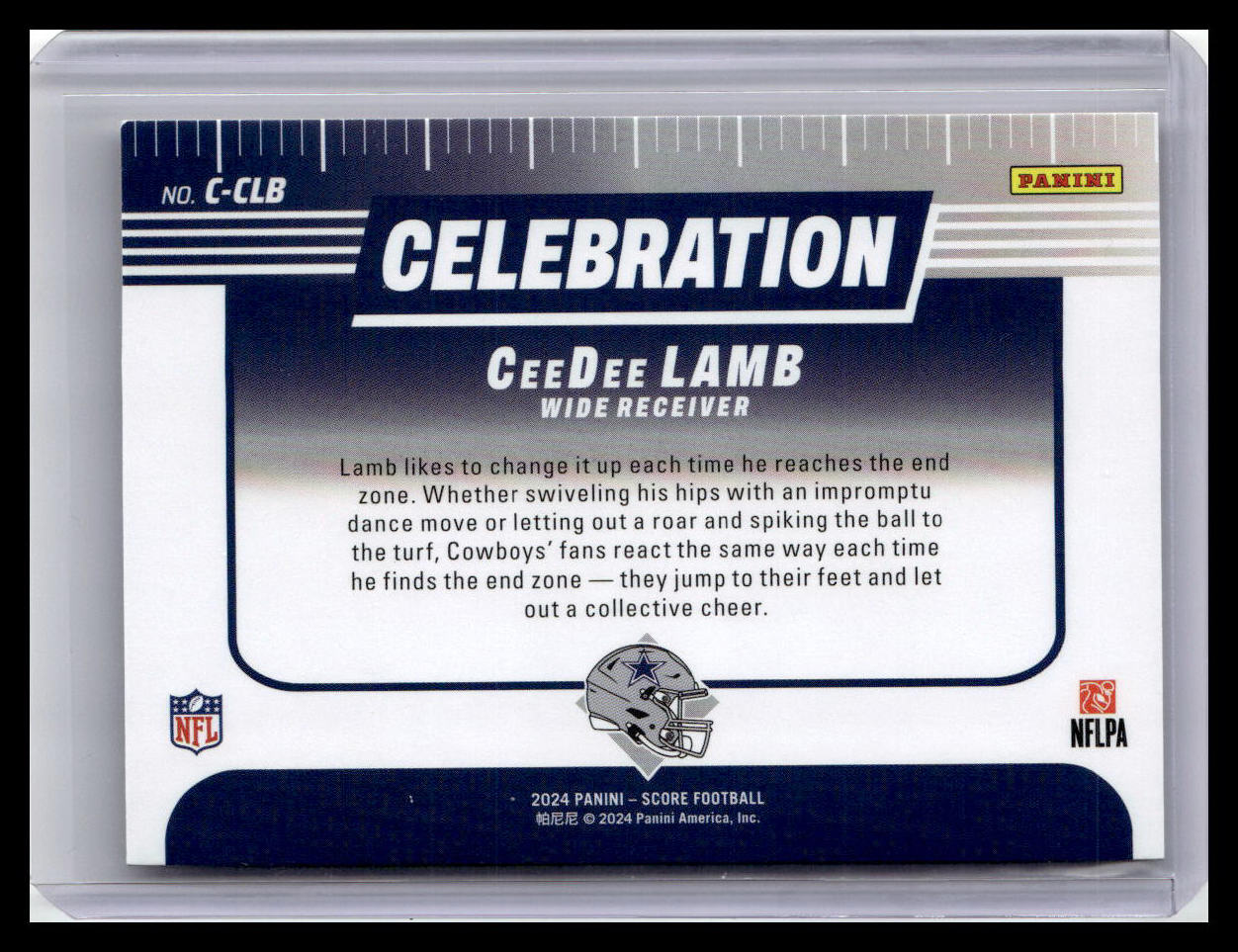 2024 Score #C-CLB CeeDee Lamb Celebration
