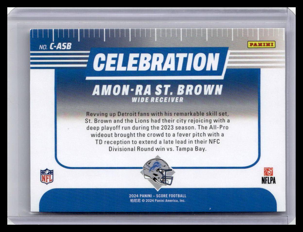2024 Score #C-ASB Amon-Ra St. Brown Celebration
