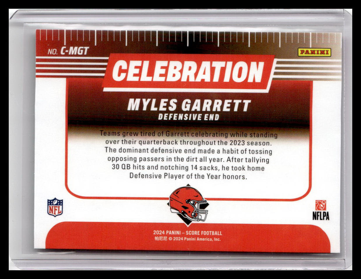 2024 Score #C-MGT Myles Garrett Celebration