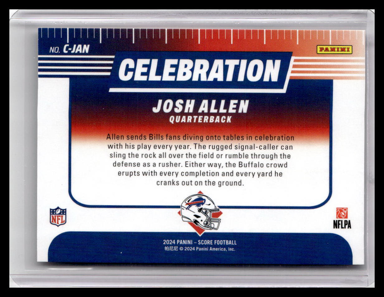 2024 Score #C-JAN Josh Allen Celebration