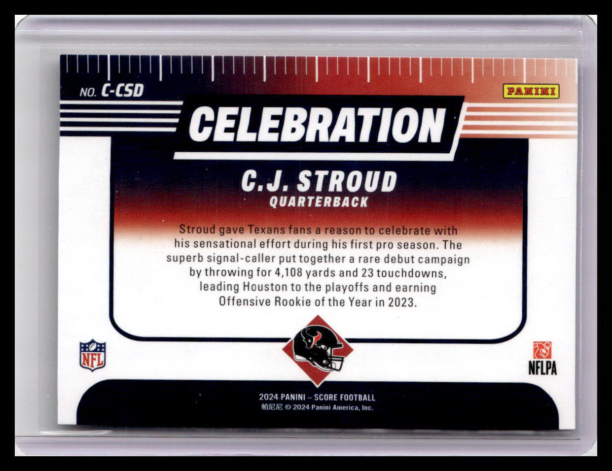 2024 Score #C-CSD C.J. Stroud Celebration