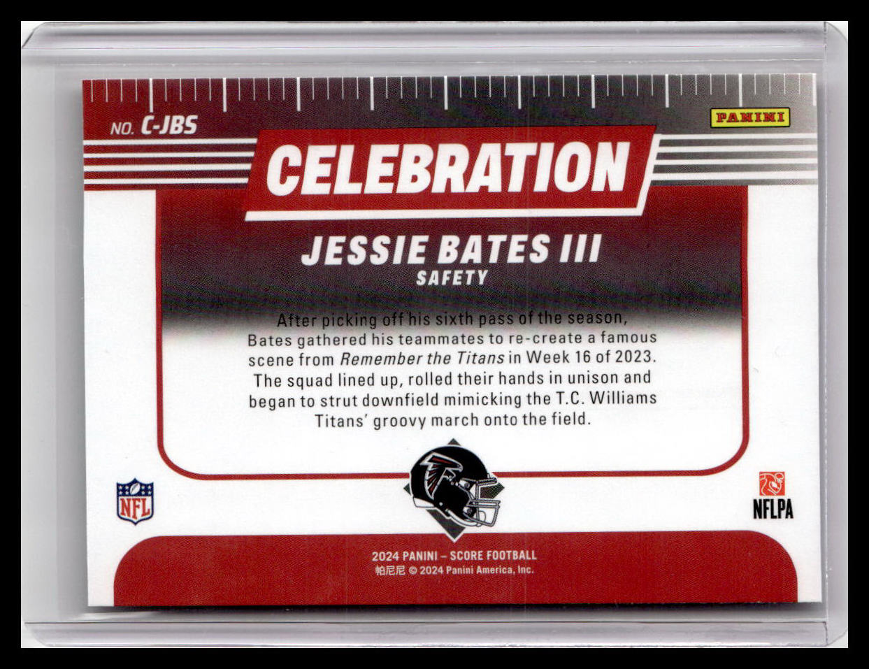 2024 Score #C-JBS Jessie Bates III Celebration