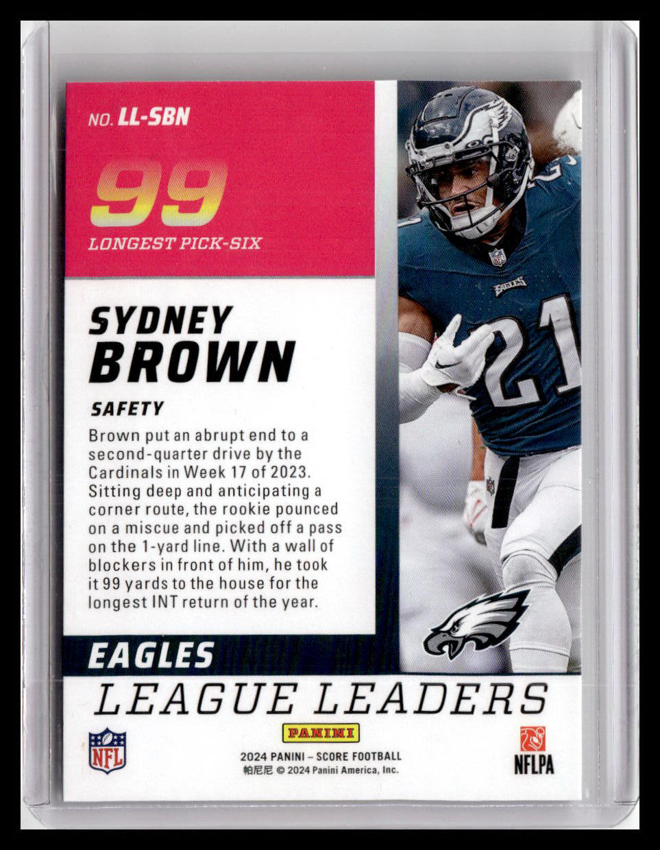 2024 Score #LL-SBN Sydney Brown League Leaders