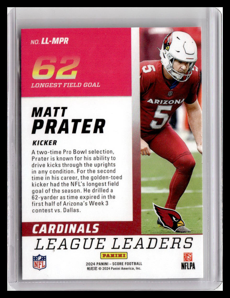 2024 Score #LL-MPR Matt Prater League Leaders