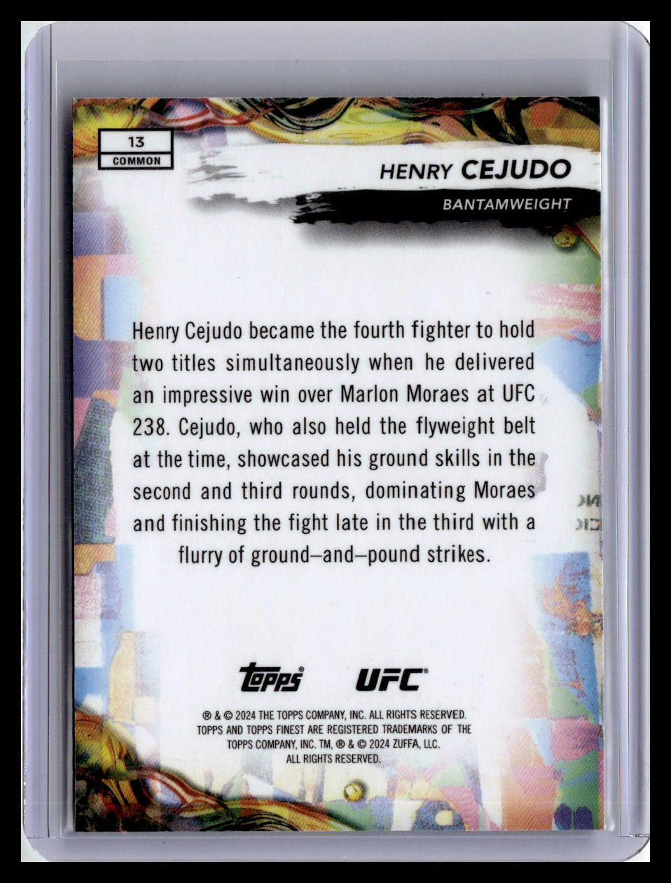 2024 Topps Finest UFC #13 Henry Cejudo
