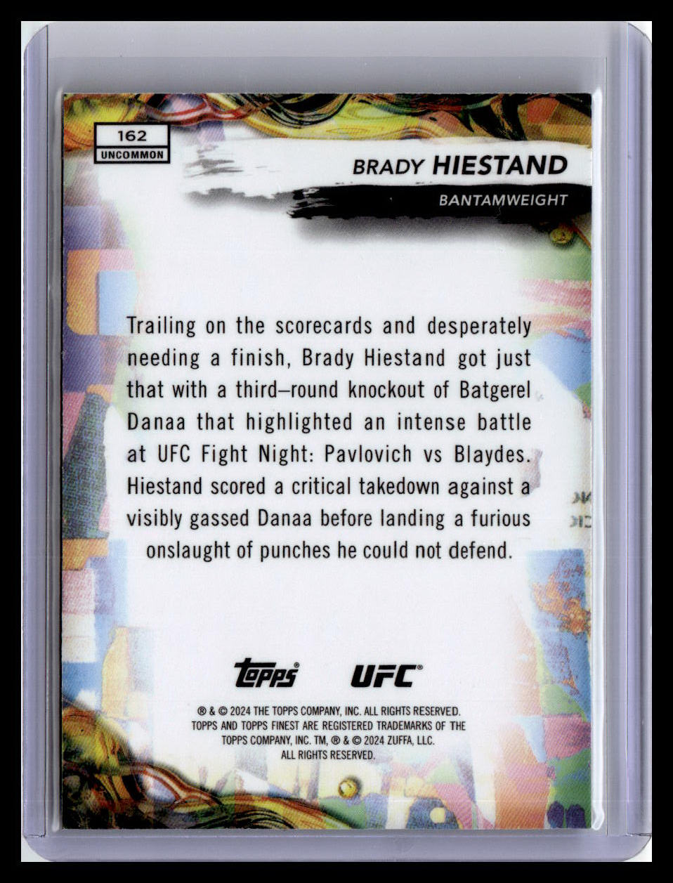 2024 Topps Finest UFC #162 Brady Hiestand