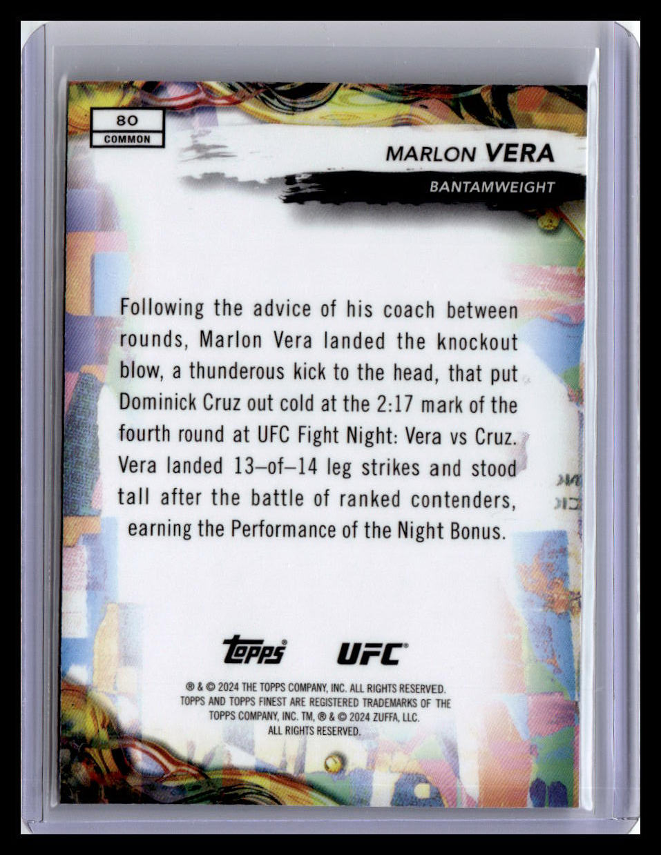 2024 Topps Finest UFC #80 Marlon Vera