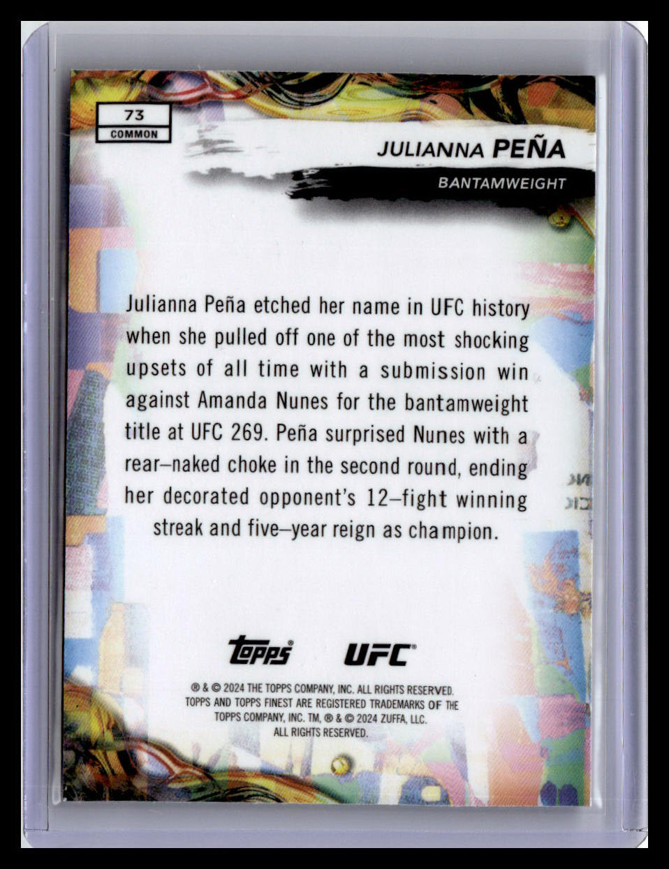 2024 Topps Finest UFC #73 Julianna Peña