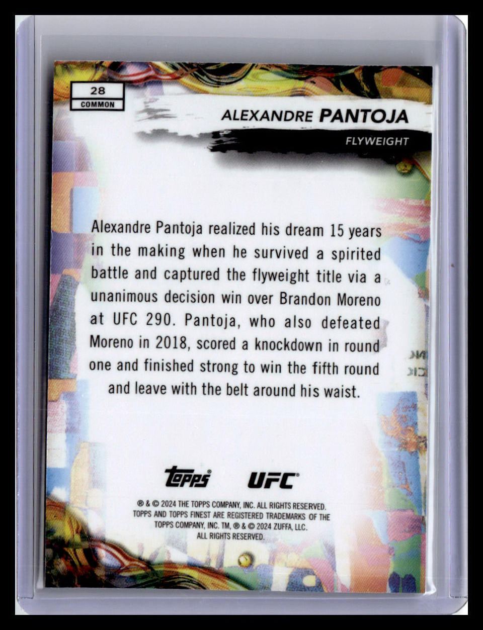 2024 Topps Finest UFC #28 Alexandre Pantoja