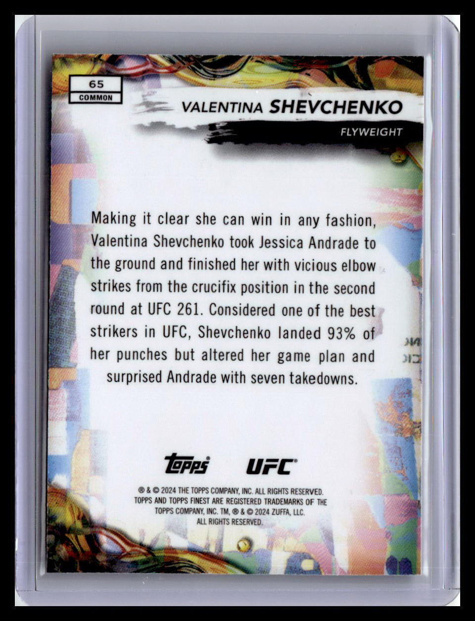 2024 Topps Finest UFC #65 Valentina Shevchenko