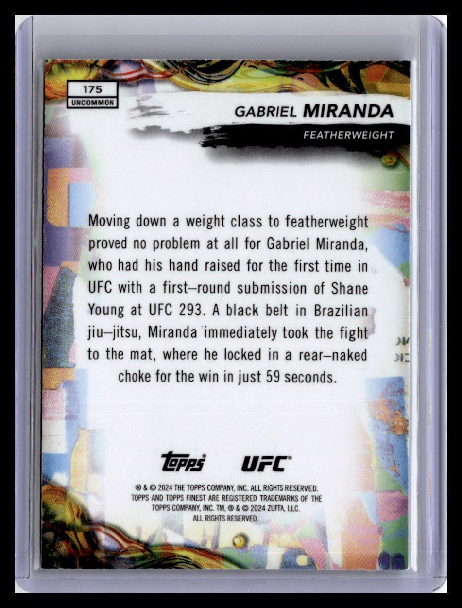 2024 Topps Finest UFC #175 Gabriel Miranda