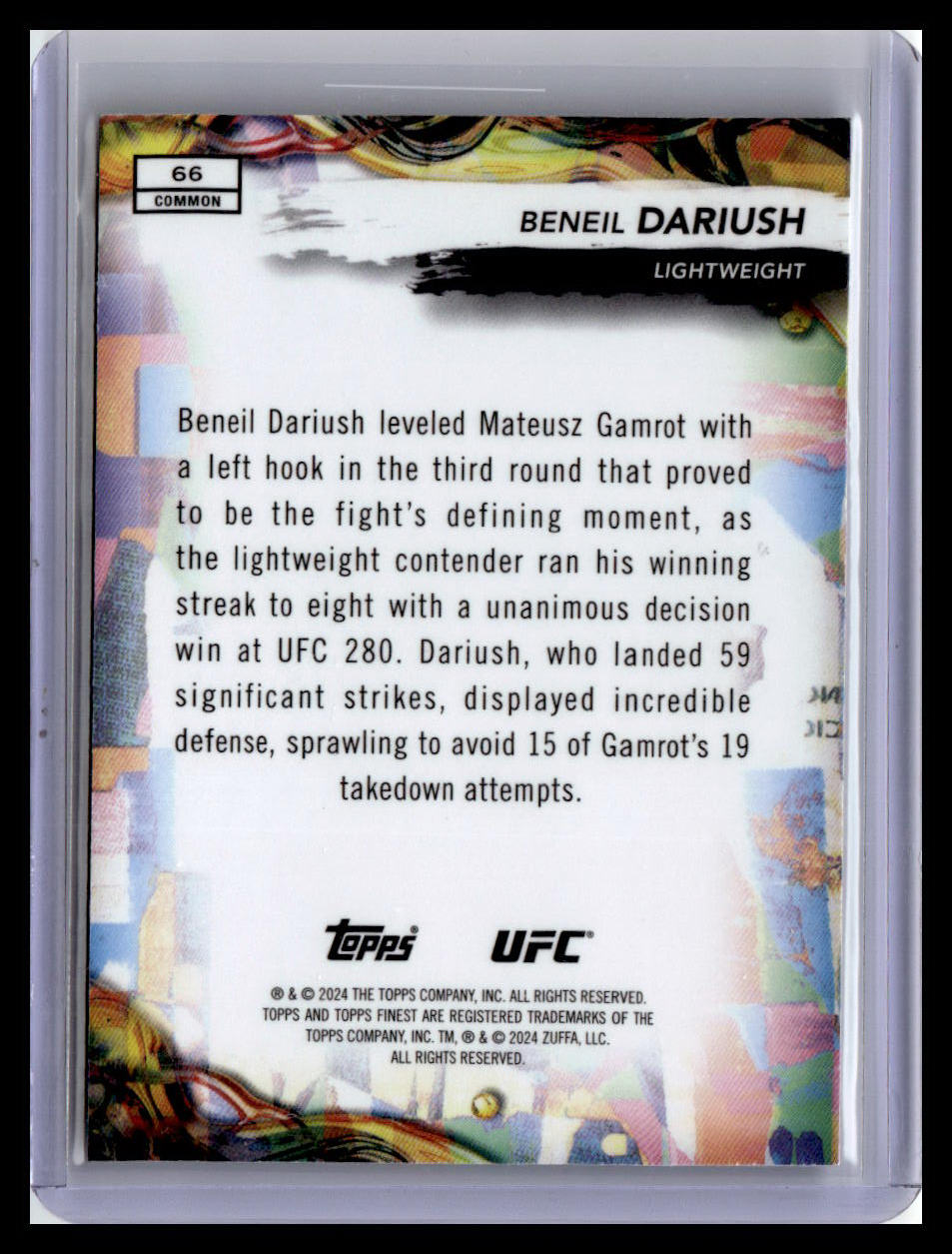 2024 Topps Finest UFC #66 Beneil Dariush