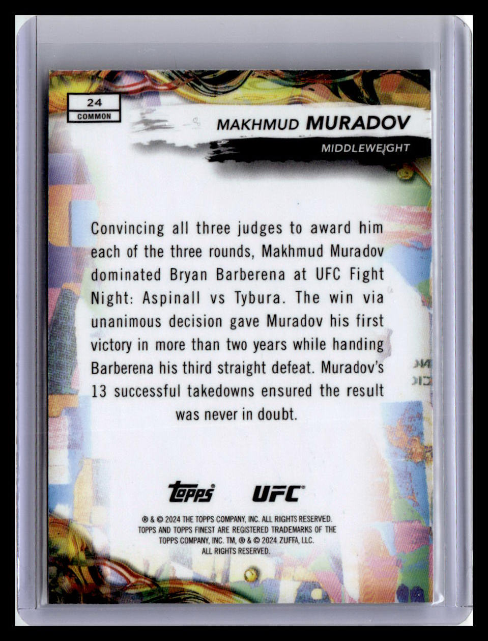 2024 Topps Finest UFC #24 Makhmud Muradov