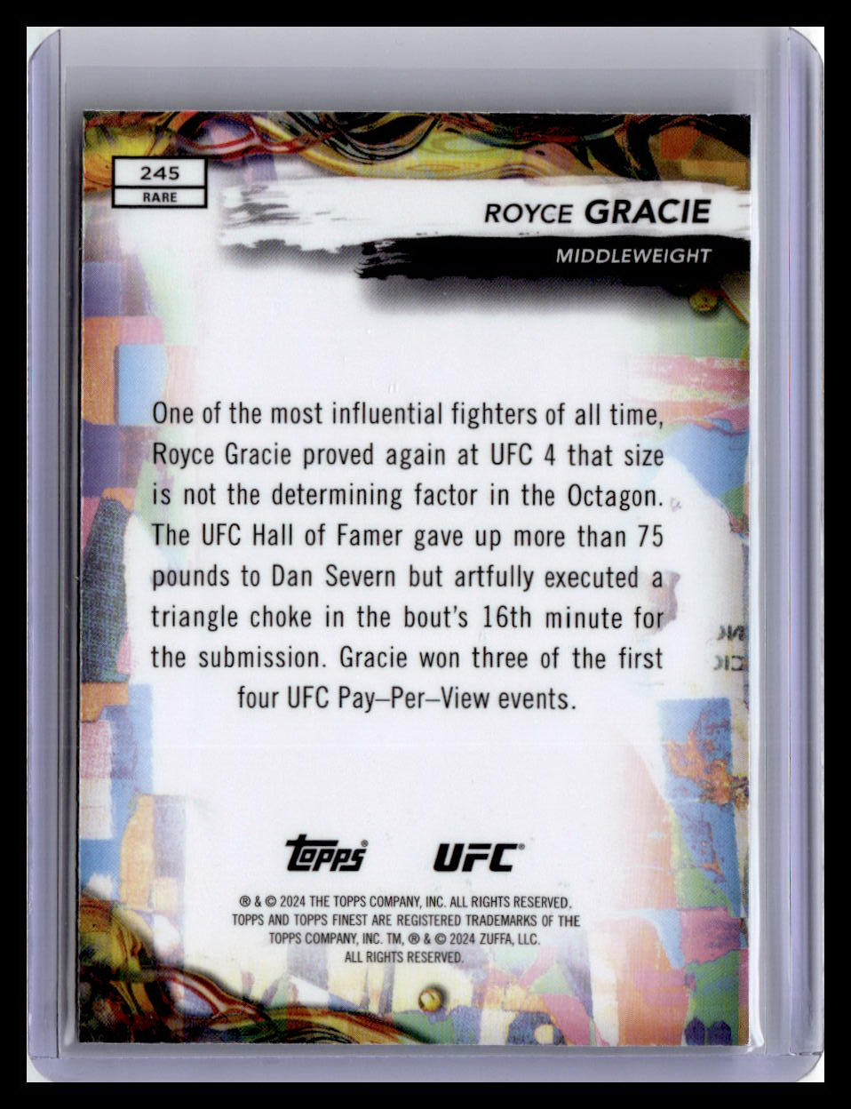 2024 Topps Finest UFC #245 Royce Gracie