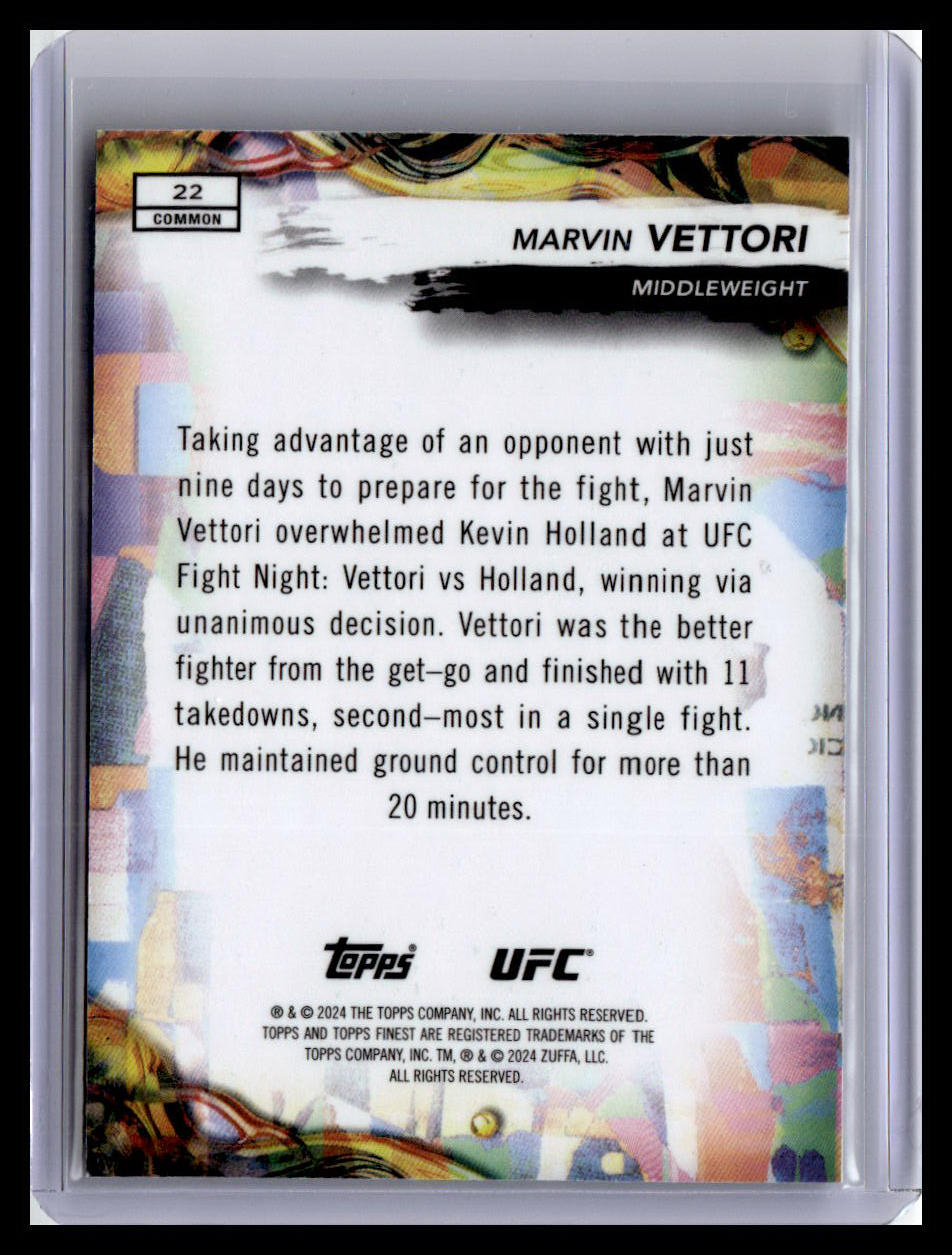 2024 Topps Finest UFC #22 Marvin Vettori