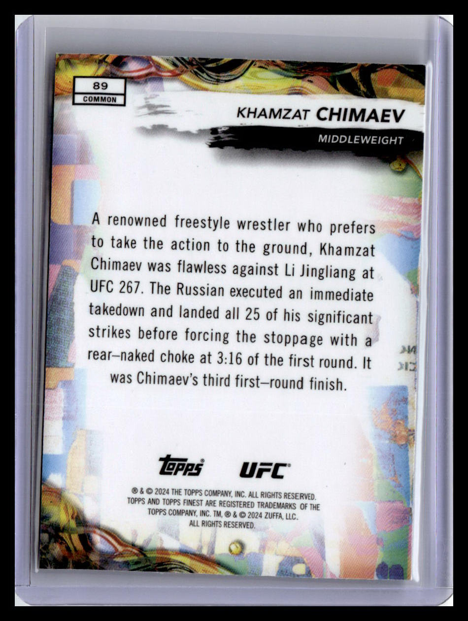 2024 Topps Finest UFC #89 Khamzat Chimaev
