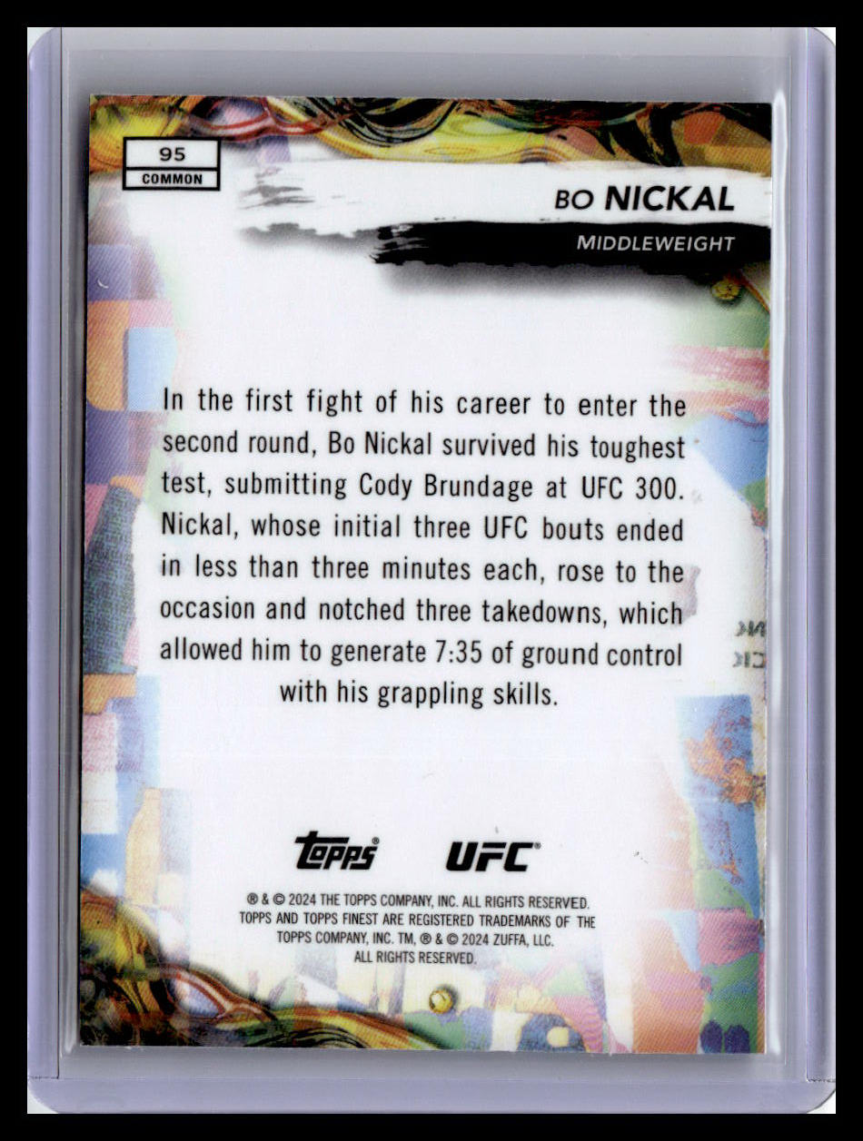 2024 Topps Finest UFC #95 Bo Nickal