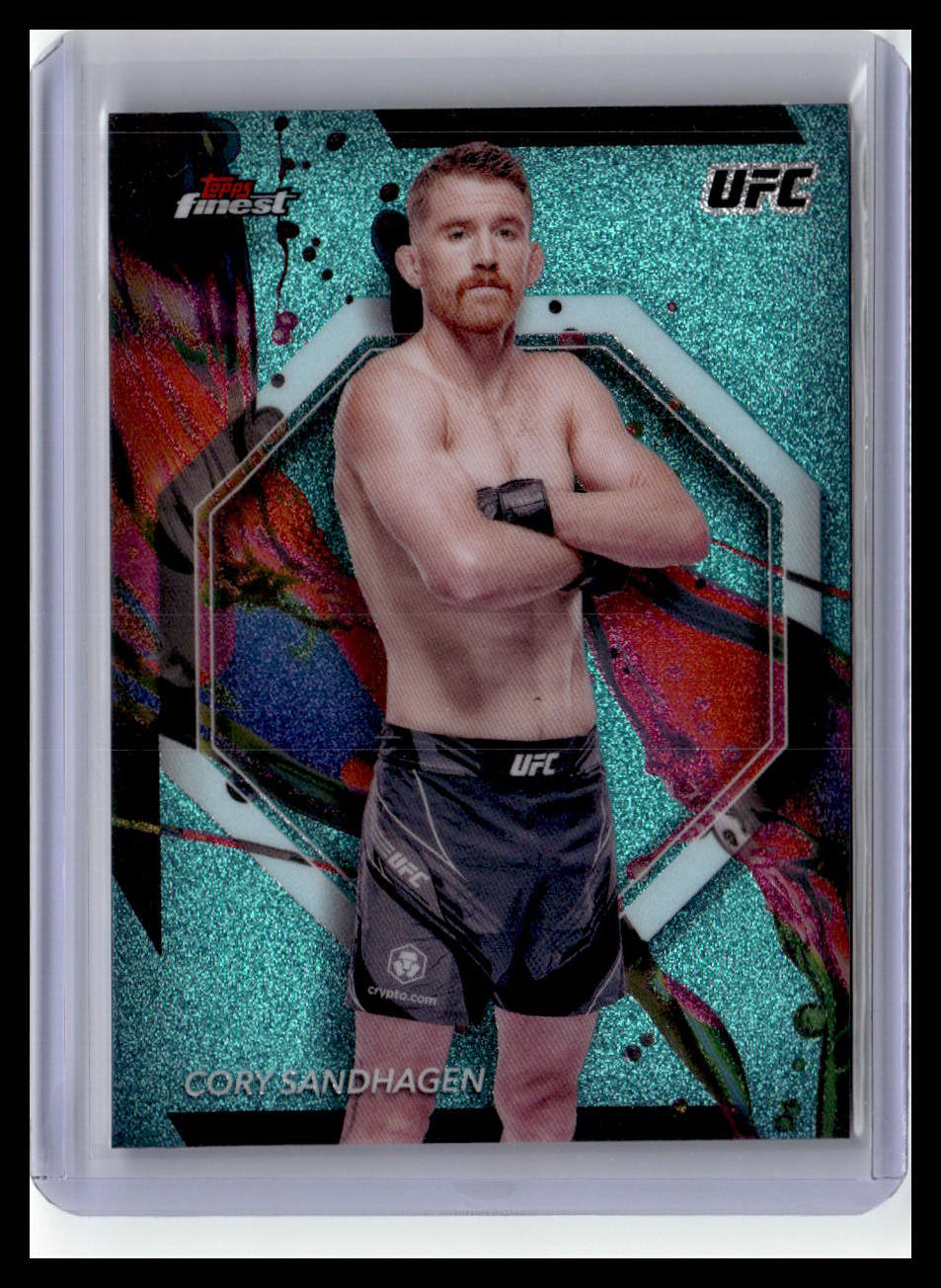2024 Topps Finest UFC #21 Cory Sandhagen Aqua Glitter