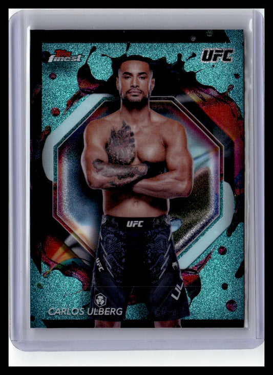 2024 Topps Finest UFC #217 Carlos Ulberg Aqua Glitter