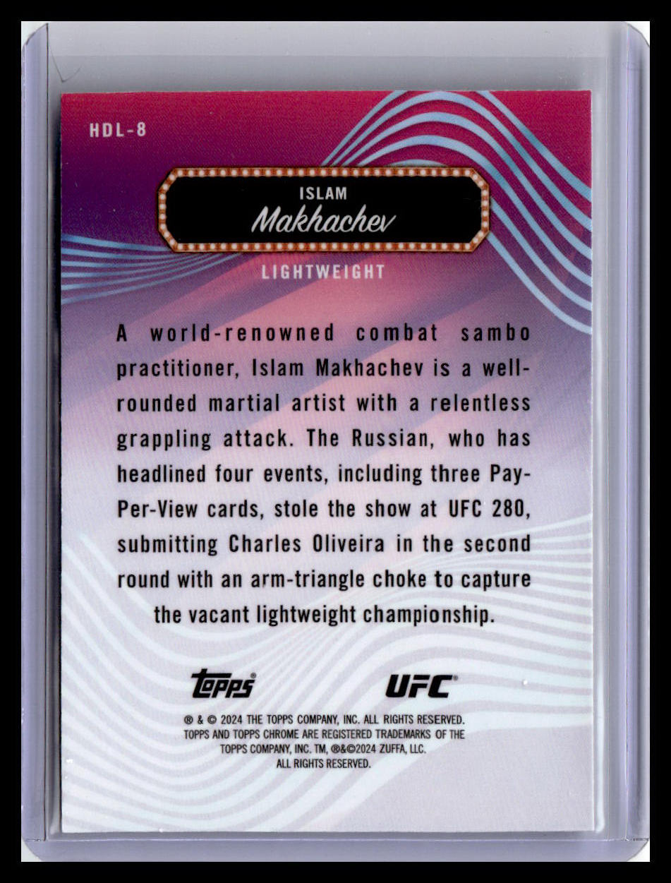 2024 Topps Finest UFC #HDL-8 Islam Makhachev Headliners