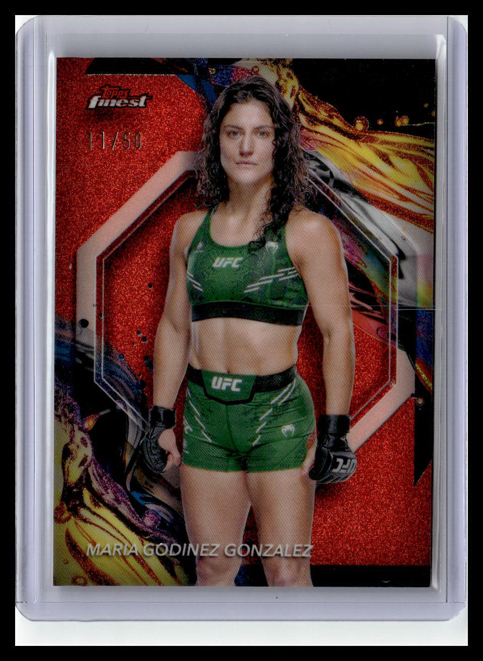 2024 Topps Finest UFC #112 Maria Godinez Gonzalez Tangerine Glitter/50