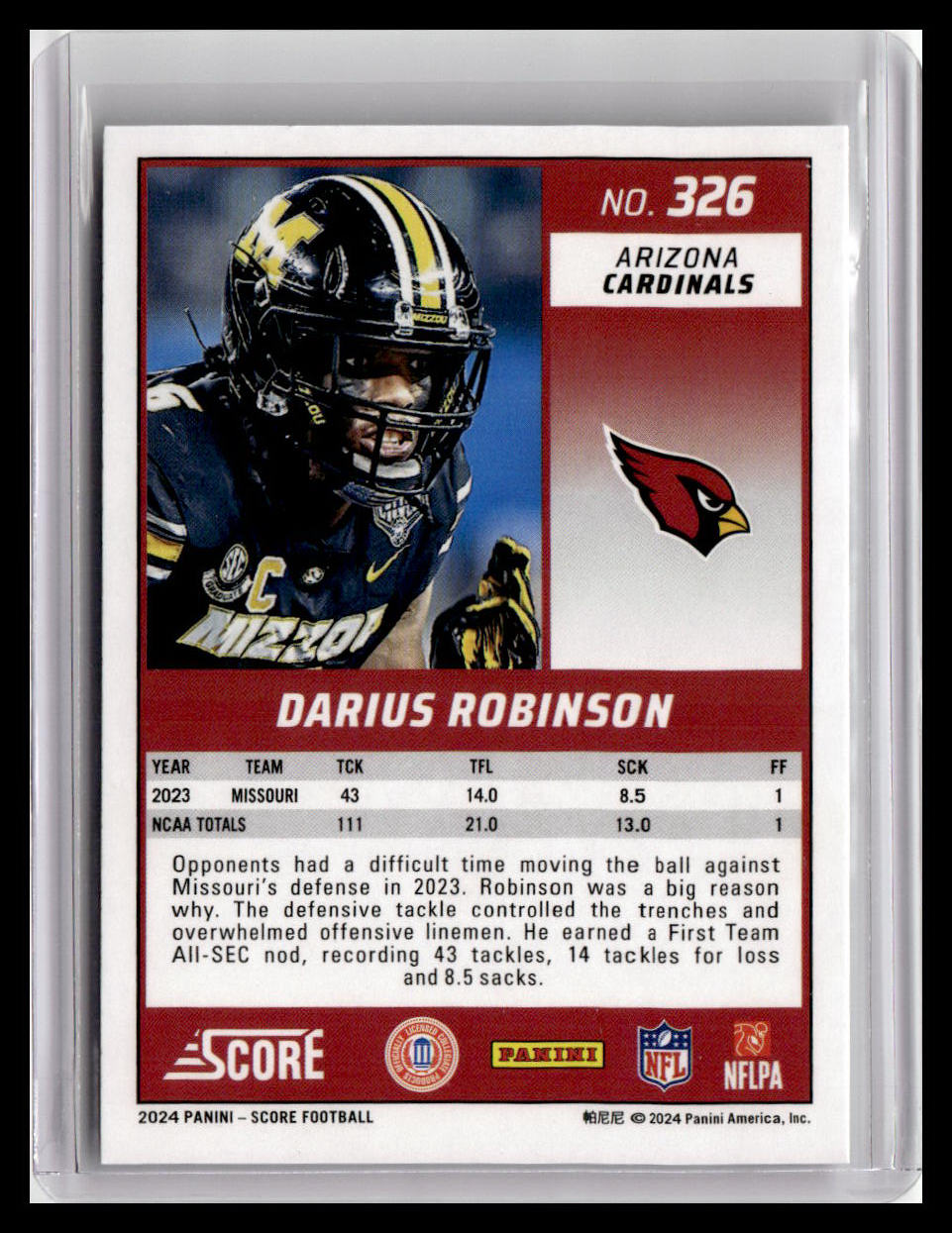 2024 Score #326 Darius Robinson (RC)