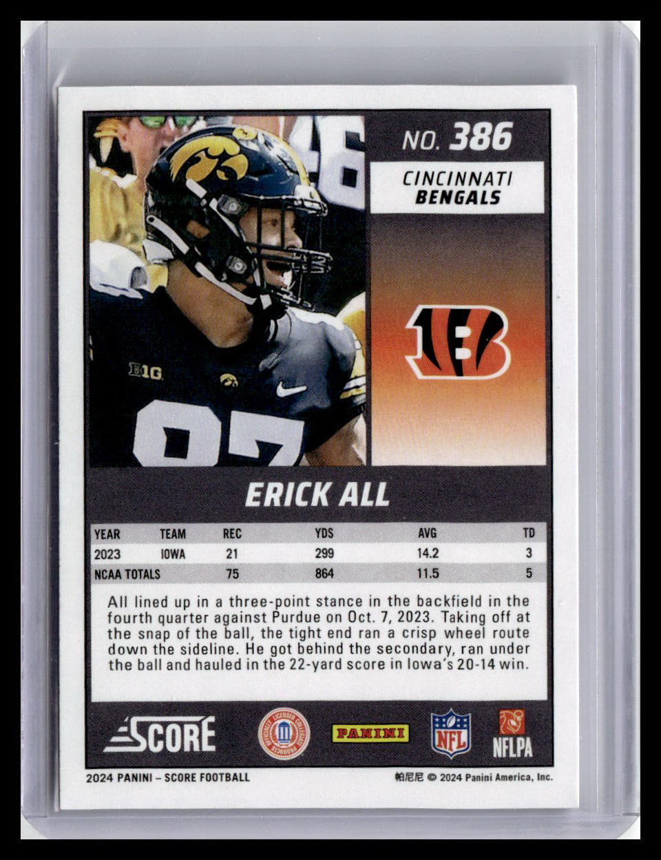 2024 Score #386 Erick All (RC)