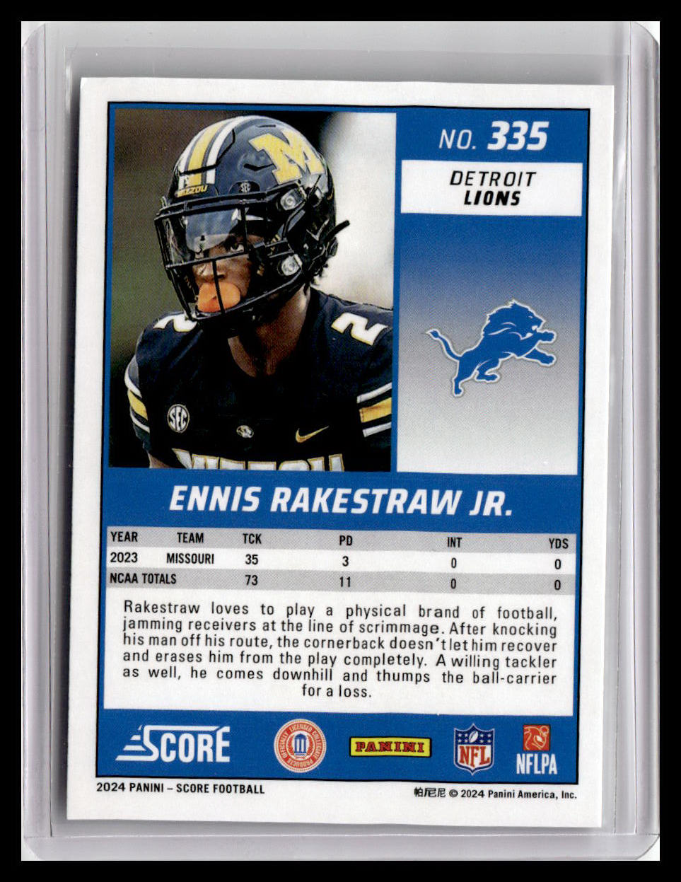 2024 Score #335 Ennis Rakestraw (RC)
