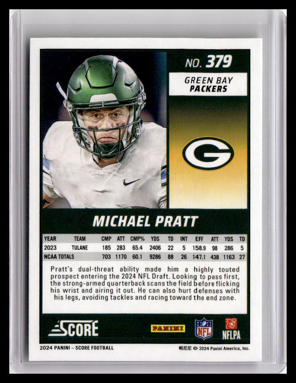 2024 Score #379 Michael Pratt (RC)