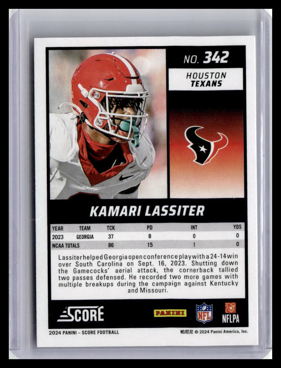 2024 Score #342 Kamari Lassiter (RC)