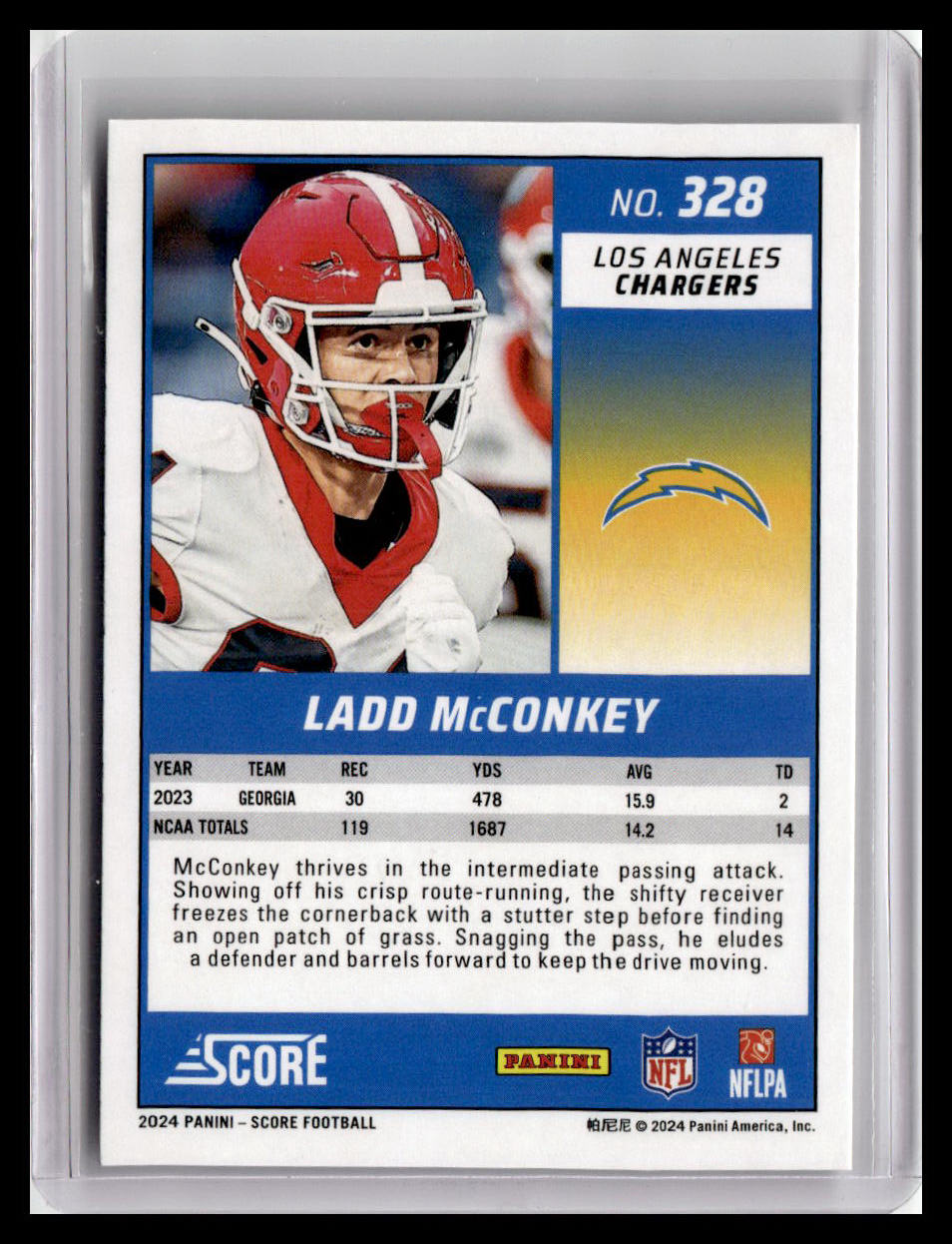 2024 Score #328 Ladd McConkey (RC)