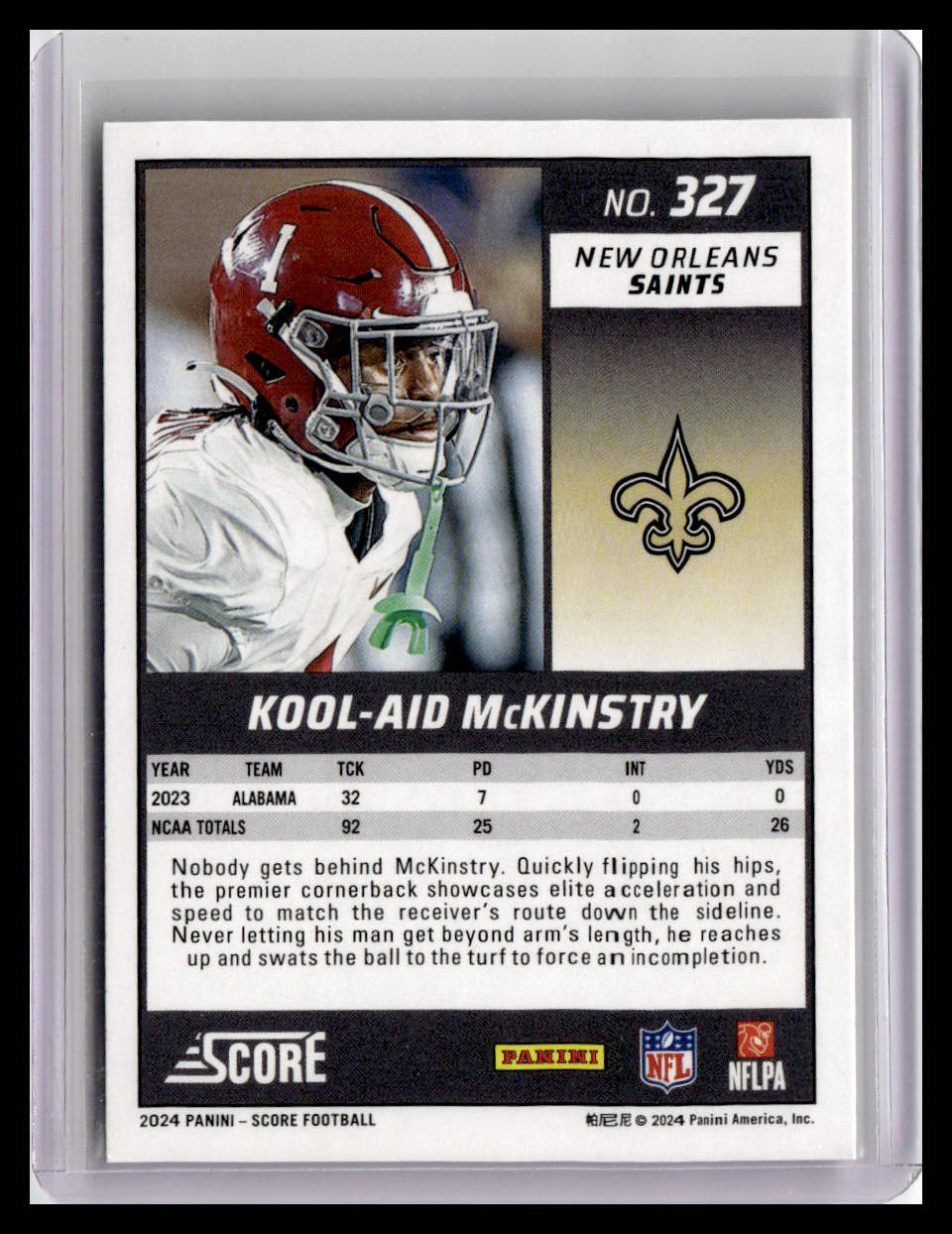 2024 Score #327 Kool-Aid McKinstry (RC)