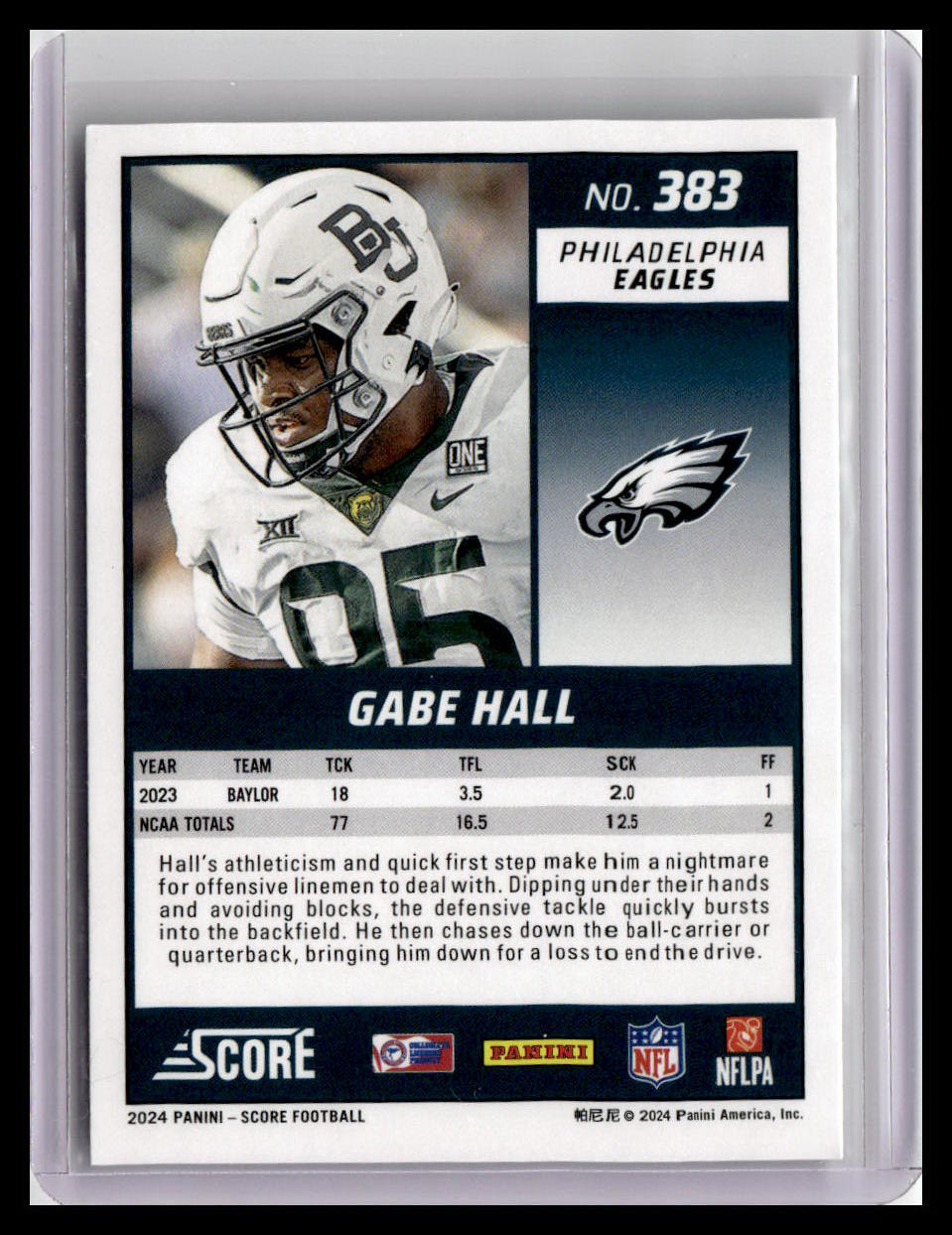 2024 Score #383 Gabe Hall (RC)