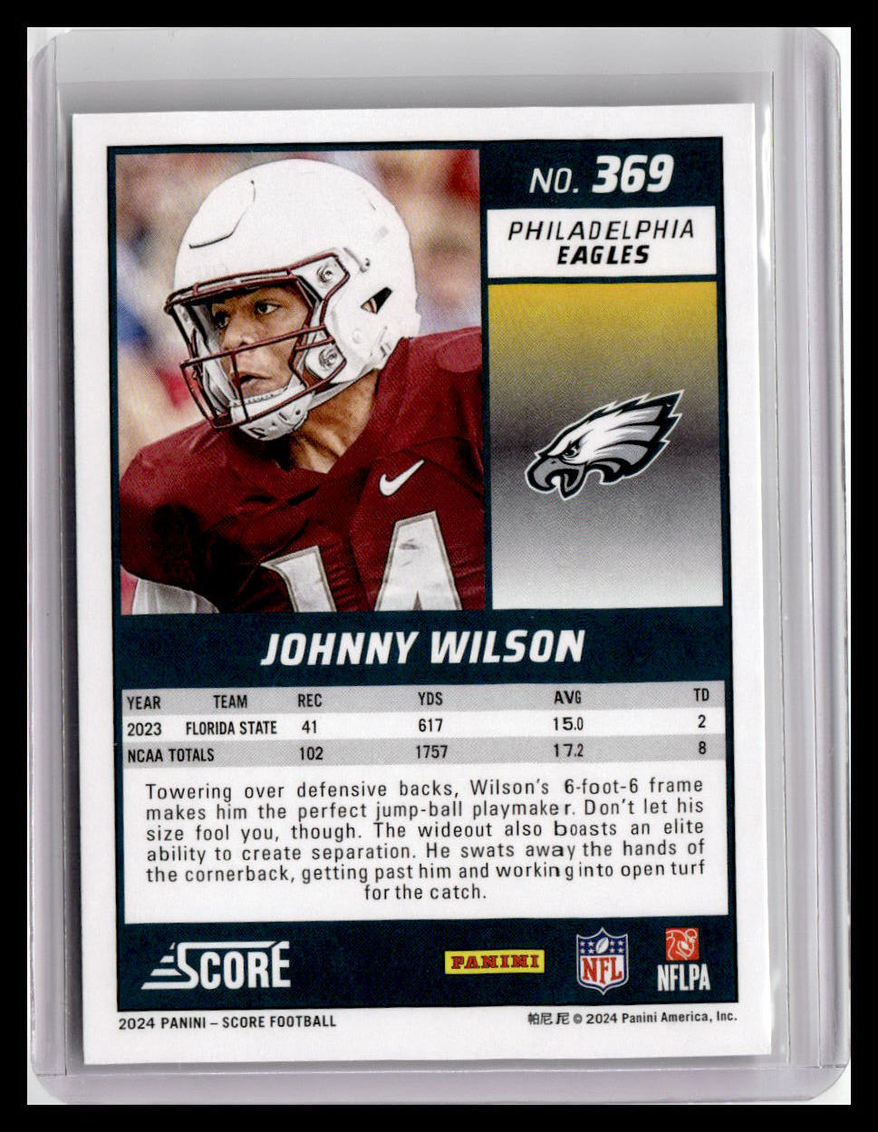 2024 Score #369 Johnny Wilson (RC)
