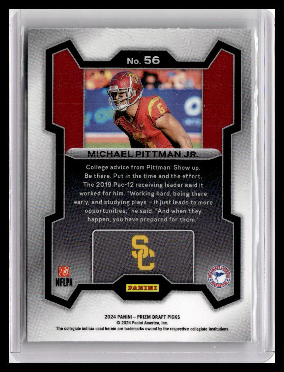 2024 Panini Prizm Draft Picks #56 Michael Pittman Jr.