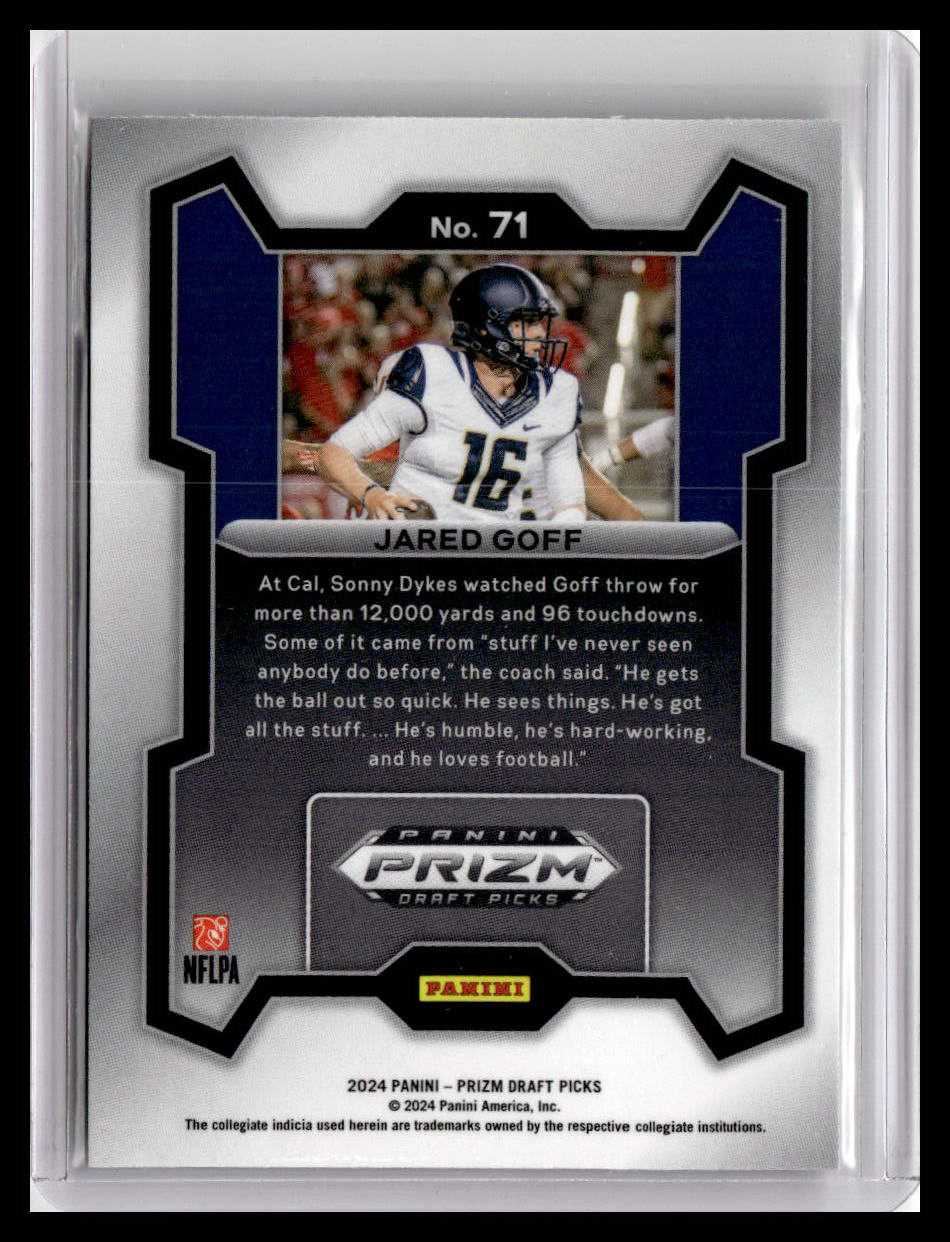 2024 Panini Prizm Draft Picks #71 Jared Goff