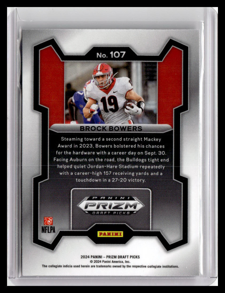 2024 Panini Prizm Draft Picks #107 Brock Bowers (RC)