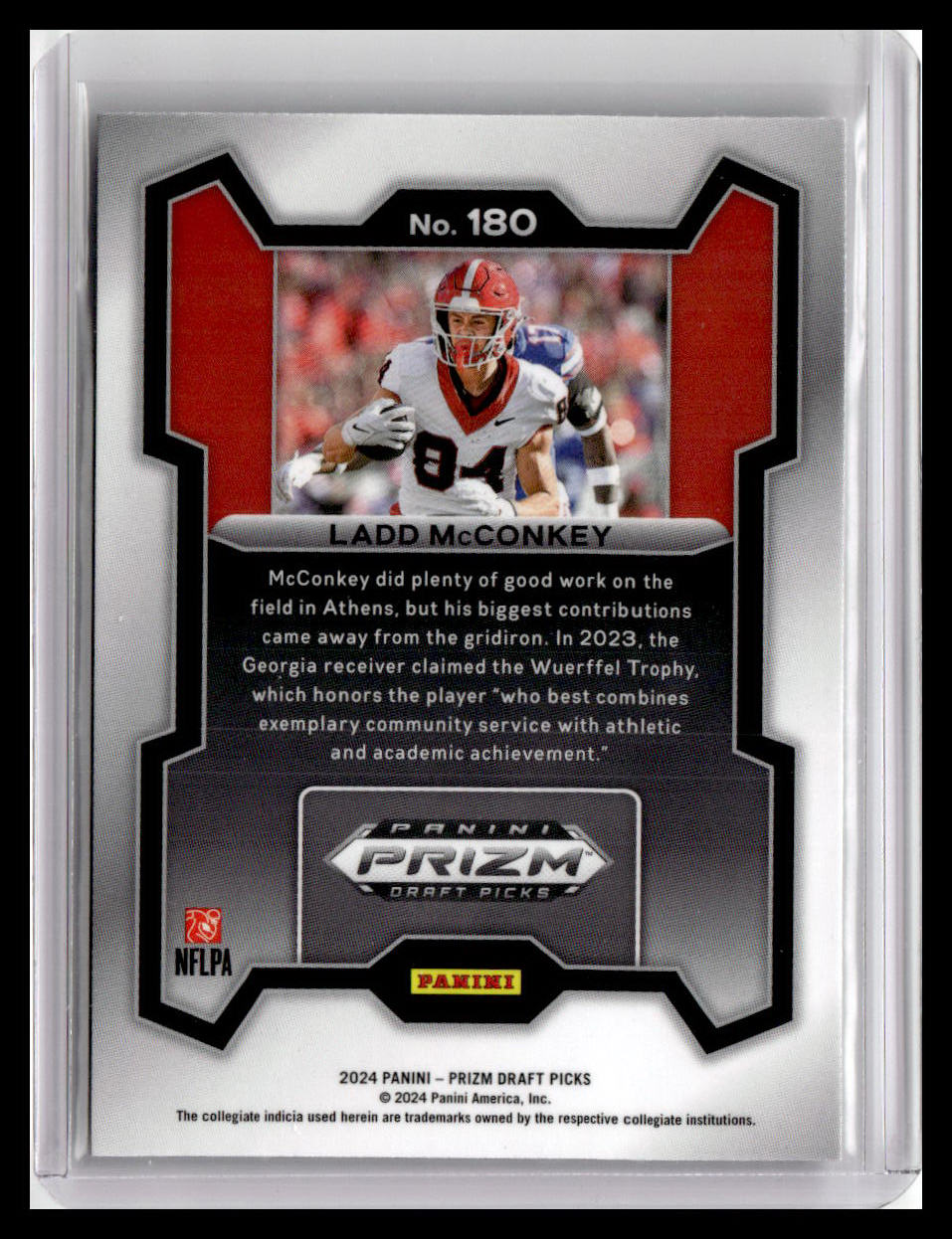 2024 Panini Prizm Draft Picks #180 Ladd McConkey (RC)