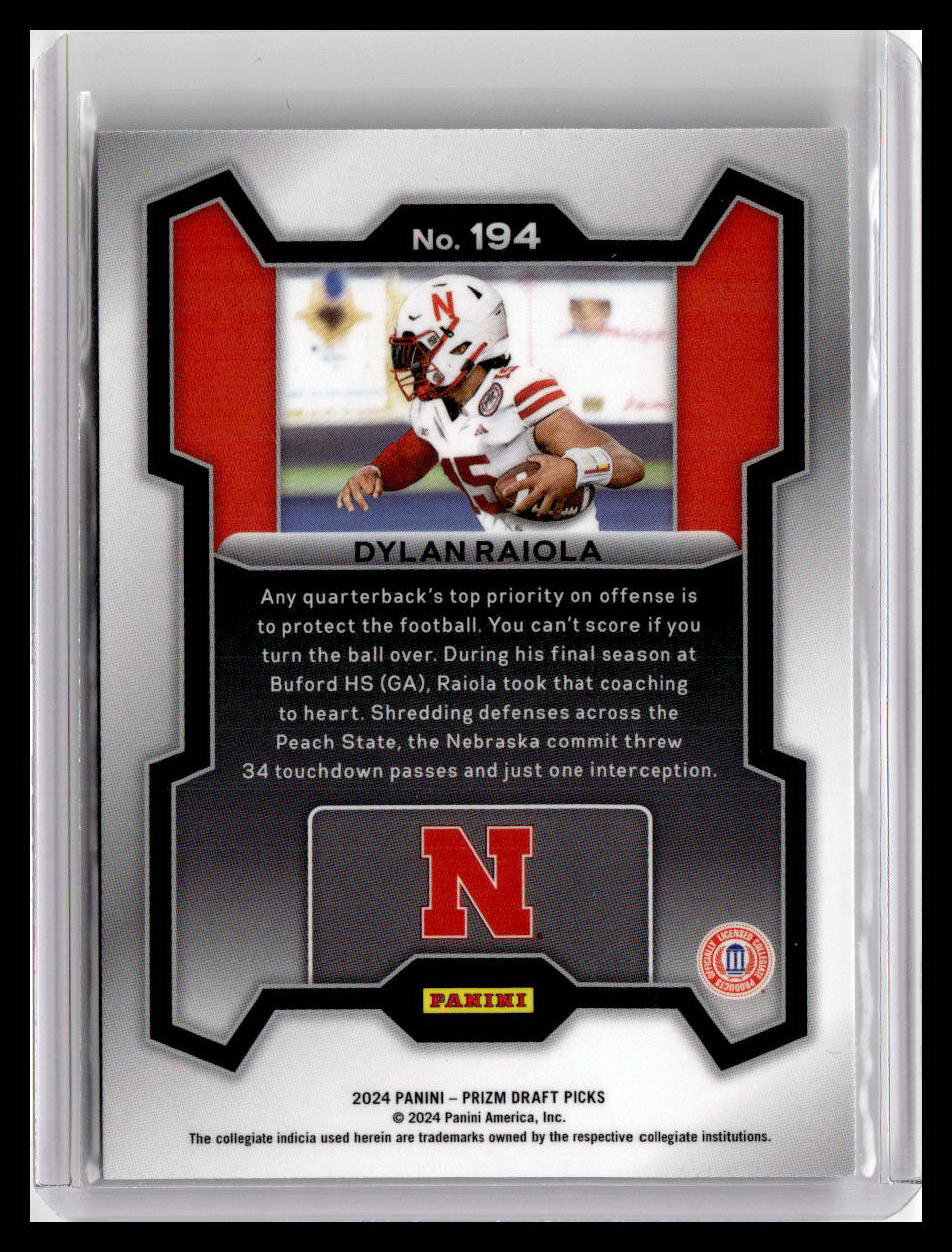 2024 Panini Prizm Draft Picks #194 Dylan Raiola Rookie Prospect