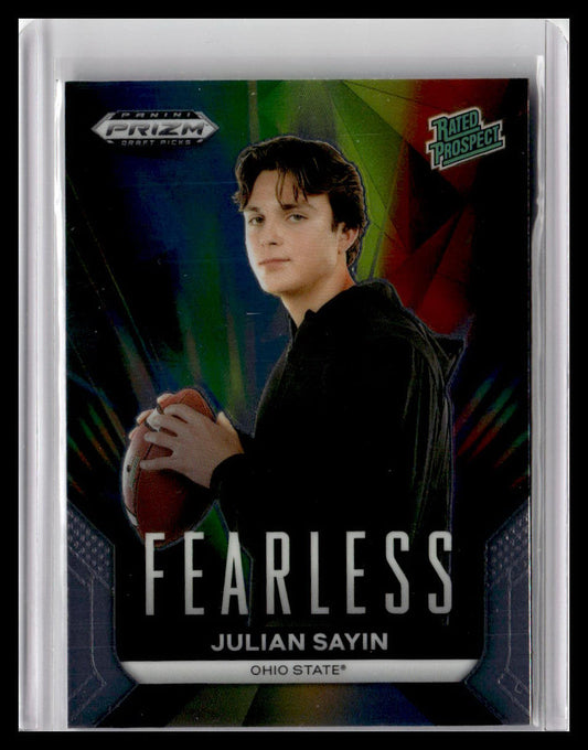 2024 Panini Prizm Draft Picks #F-JS Julian Sayin Fearless Rated Prospect