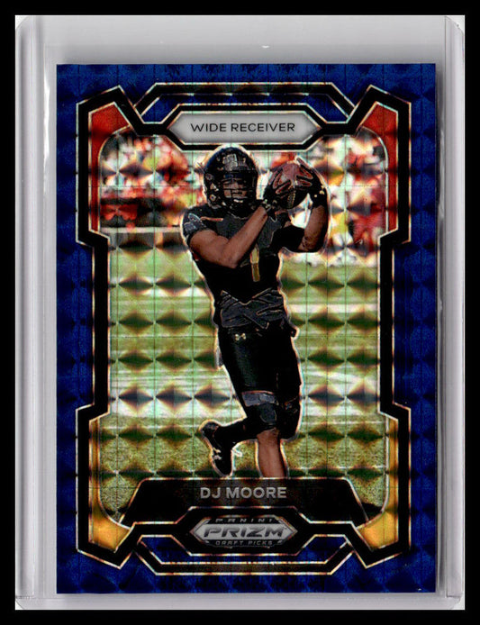 2024 Panini Prizm Draft Picks #17 DJ Moore Blue Finite #/89