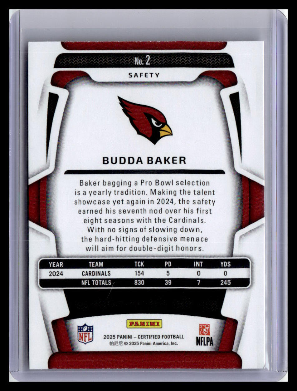 2025 Panini Certified #2 Budda Baker