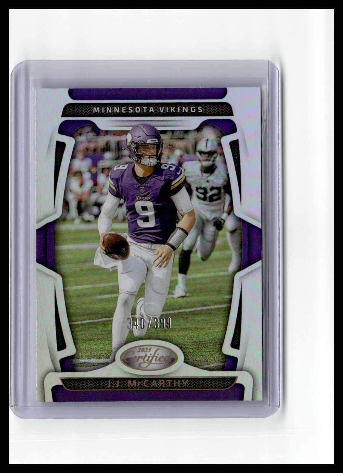 2025 Panini Certified #66 J.J. McCarthy Purple Holo /399