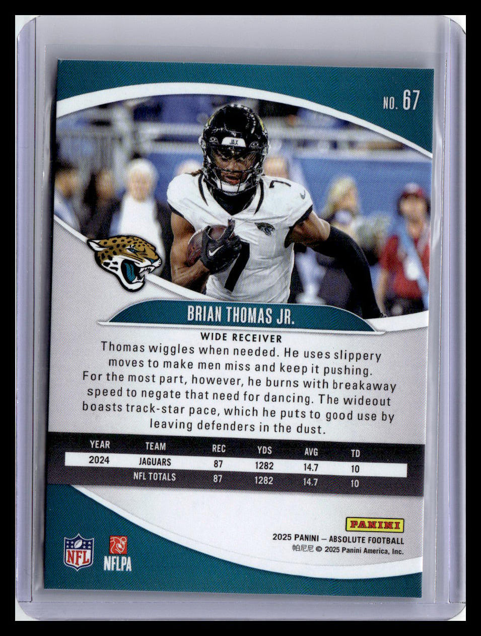 2025 Panini Absolute #67 Brian Thomas Jr. Red & Green