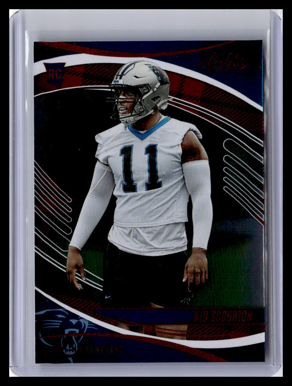 2025 Panini Absolute #162 Nic Scourton (RC) Red & Green